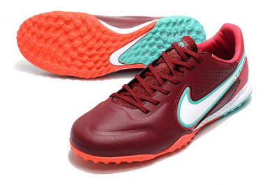 Nike React Tiempo Legend 9 Pro TF Low-Tops Soccer Shoes - Red/White/Jade