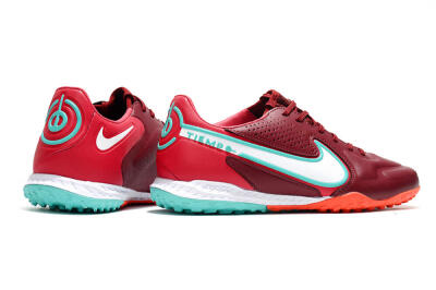 Nike React Tiempo Legend 9 Pro TF Low-Tops Soccer Shoes - Red/White/Jade
