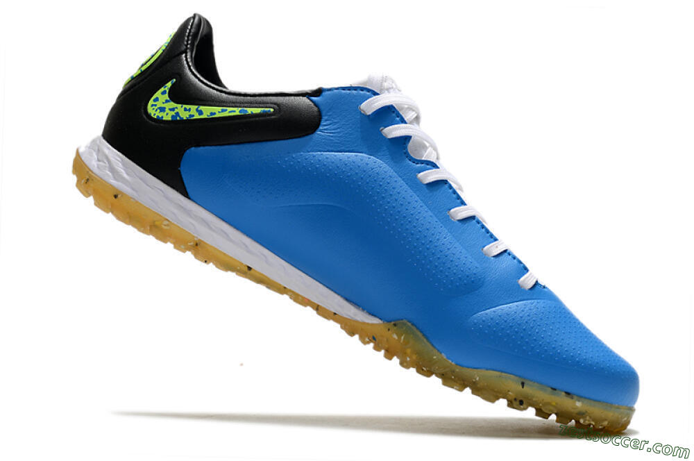 Nike React Tiempo Legend 9 Pro TF Low-Tops Soccer Shoes - Blue/Black/Yellow 4
