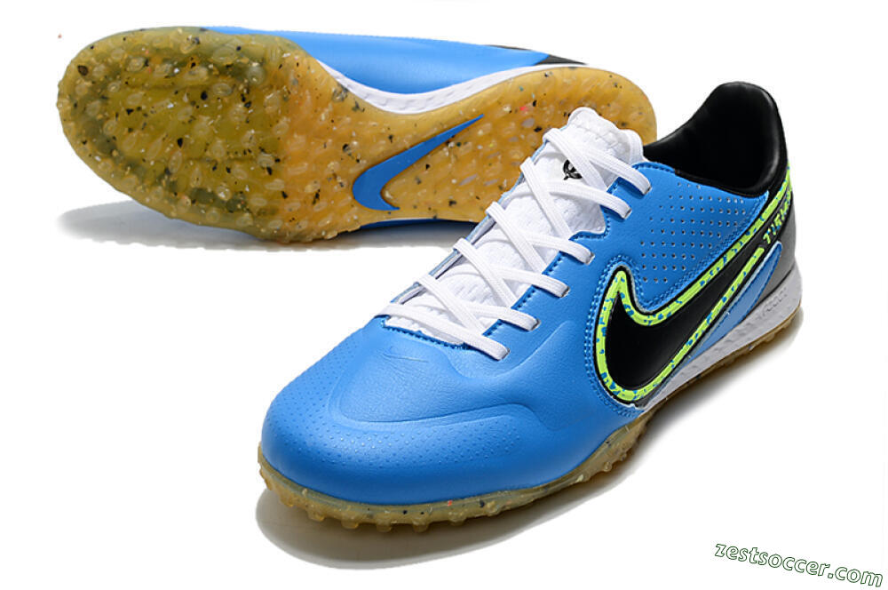 Nike React Tiempo Legend 9 Pro TF Low-Tops Soccer Shoes - Blue/Black/Yellow 3