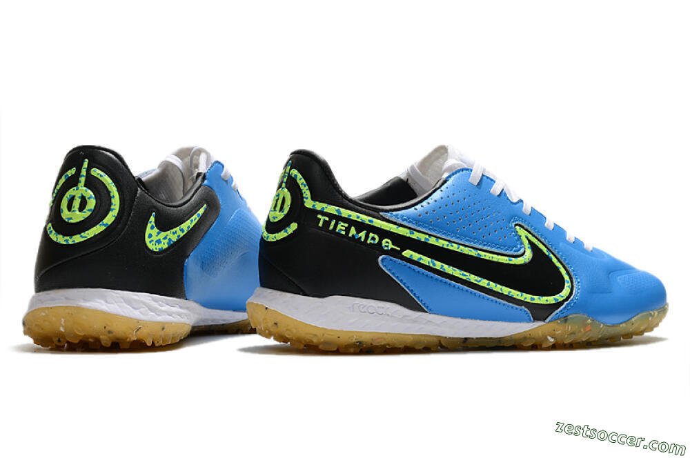 Nike React Tiempo Legend 9 Pro TF Low-Tops Soccer Shoes - Blue/Black/Yellow 6