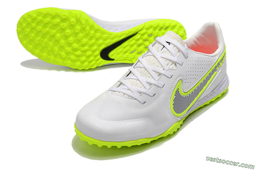 Nike React Tiempo Legend 9 Pro TF Low-Tops Soccer Shoes - White/Yellow/Black 3