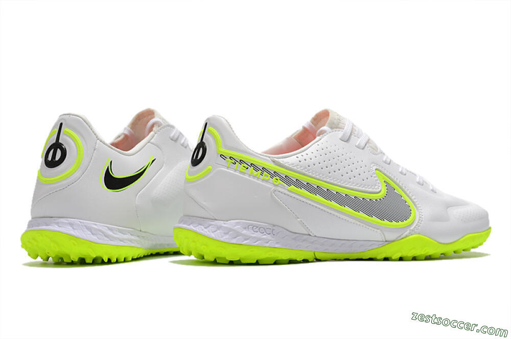 Nike React Tiempo Legend 9 Pro TF Low-Tops Soccer Shoes - White/Yellow/Black 6