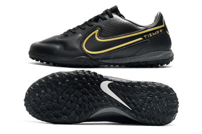 Nike React Tiempo Legend 9 Pro TF Low-Tops Soccer Shoes - Black/Gold/White