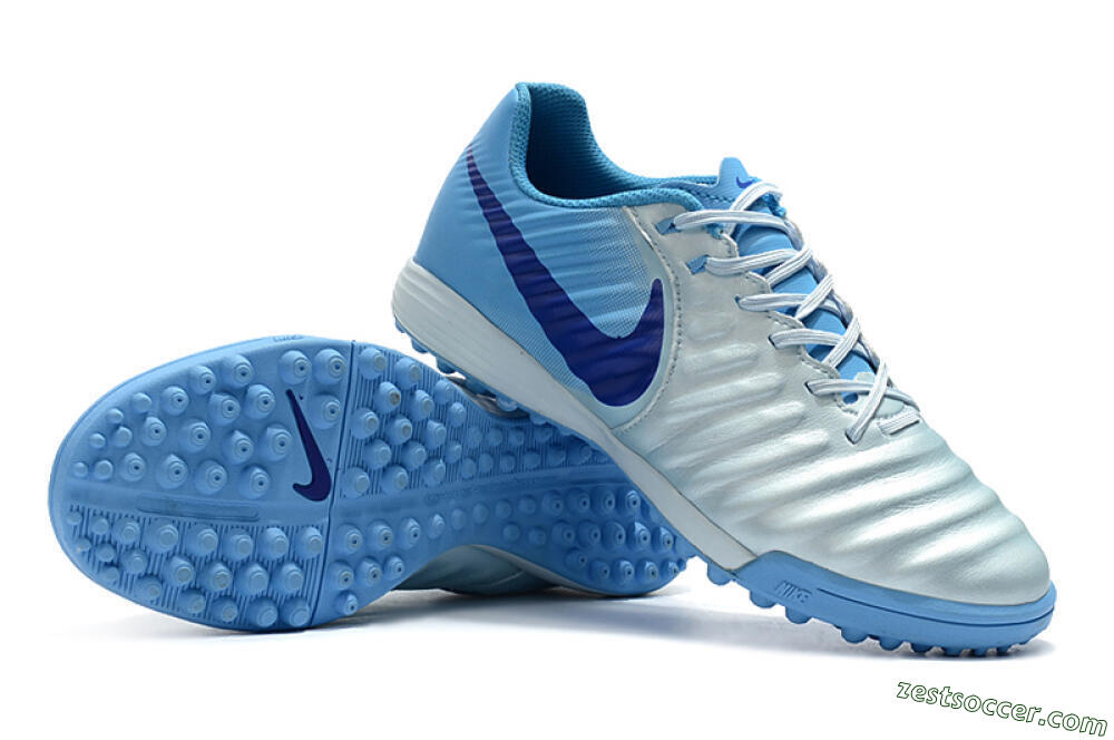 Nike Tiempox Ligera IV TF Low-Tops Soccer Shoes - Jade/Blue 4
