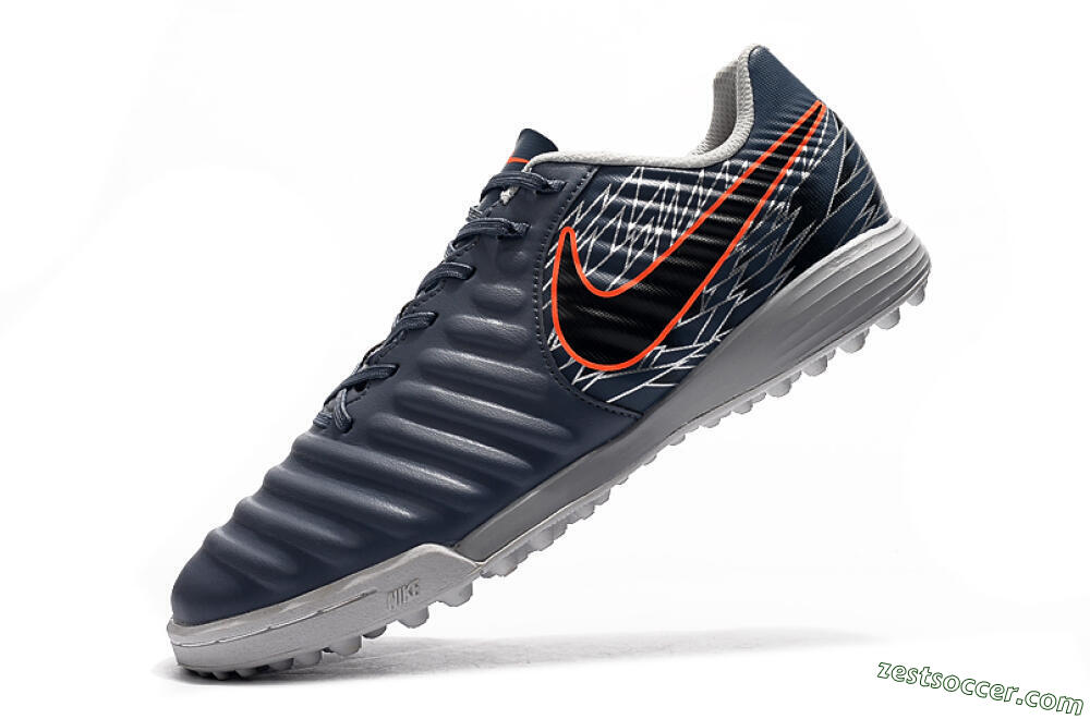 Nike Tiempox Ligera IV TF Low-Tops Soccer Shoes - Grey/Red/Black 8