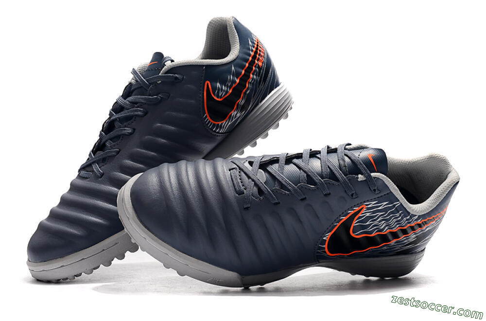 Nike Tiempox Ligera IV TF Low-Tops Soccer Shoes - Grey/Red/Black 6