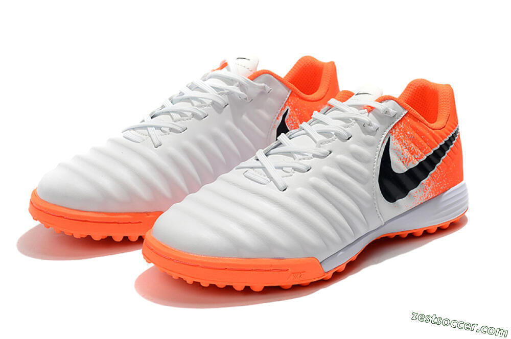 Nike Tiempox Ligera IV TF Low-Tops Soccer Shoes - White/Black/Red 5