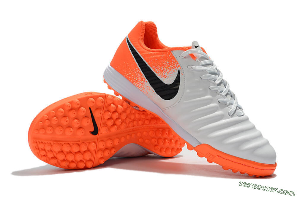Nike Tiempox Ligera IV TF Low-Tops Soccer Shoes - White/Black/Red 4
