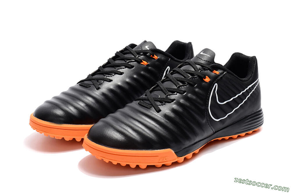 Nike Tiempox Ligera IV TF Low-Tops Soccer Shoes - Black/White/Red 5