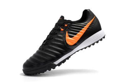 Nike Tiempox Ligera IV TF Low-Tops Soccer Shoes - Black/Orange/White