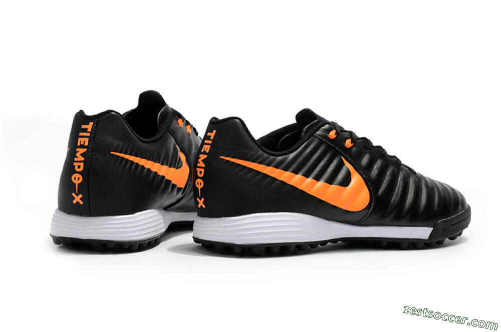 Nike Tiempox Ligera IV TF Low-Tops Soccer Shoes - Black/Orange/White 9