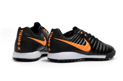 Nike Tiempox Ligera IV TF Low-Tops Soccer Shoes - Black/Orange/White