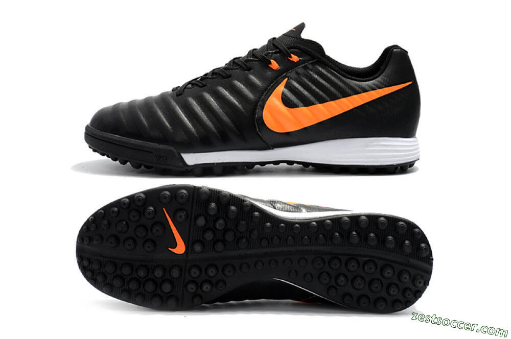 Nike Tiempox Ligera IV TF Low-Tops Soccer Shoes - Black/Orange/White 1