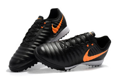 Nike Tiempox Ligera IV TF Low-Tops Soccer Shoes - Black/Orange/White