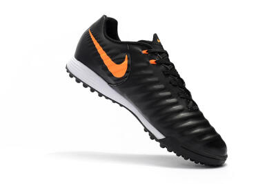 Nike Tiempox Ligera IV TF Low-Tops Soccer Shoes - Black/Orange/White