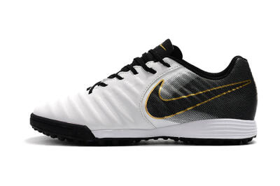 Nike Tiempox Ligera IV TF Low-Tops Soccer Shoes - White/Gold/Black