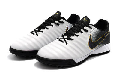 Nike Tiempox Ligera IV TF Low-Tops Soccer Shoes - White/Gold/Black