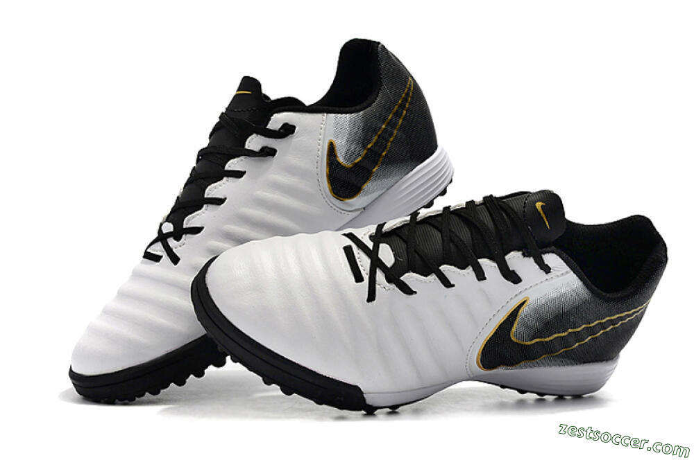 Nike Tiempox Ligera IV TF Low-Tops Soccer Shoes - White/Gold/Black 6
