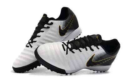 Nike Tiempox Ligera IV TF Low-Tops Soccer Shoes - White/Gold/Black