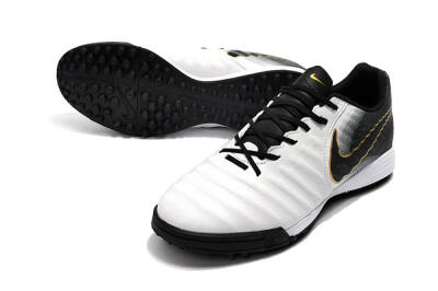Nike Tiempox Ligera IV TF Low-Tops Soccer Shoes - White/Gold/Black