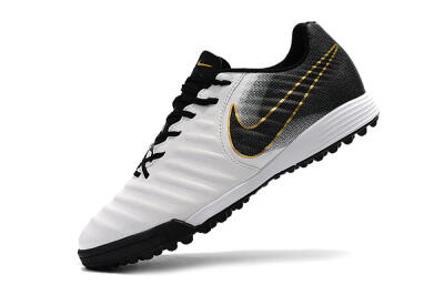 Nike Tiempox Ligera IV TF Low-Tops Soccer Shoes - White/Gold/Black