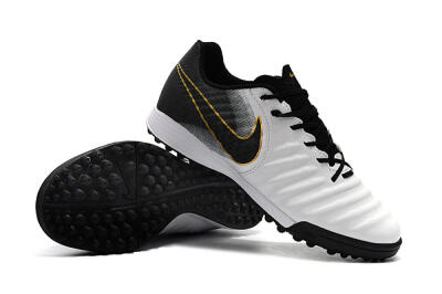 Nike Tiempox Ligera IV TF Low-Tops Soccer Shoes - White/Gold/Black