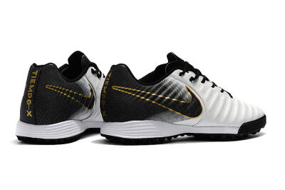 Nike Tiempox Ligera IV TF Low-Tops Soccer Shoes - White/Gold/Black