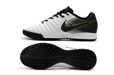 Nike Tiempox Ligera IV TF Low-Tops Soccer Shoes - White/Gold/Black