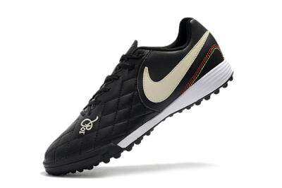 Nike Tiempox Finale 10R TF Low-Tops Soccer Shoes - Black/Beige/White