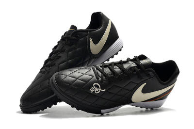 Nike Tiempox Finale 10R TF Low-Tops Soccer Shoes - Black/Beige/White
