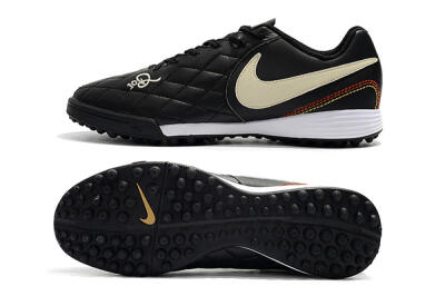 Nike Tiempox Finale 10R TF Low-Tops Soccer Shoes - Black/Beige/White