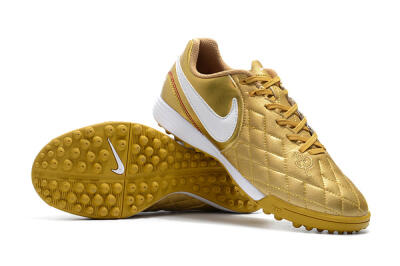 Nike Tiempox Finale 10R TF Low-Tops Soccer Shoes - Gold/White
