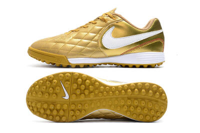 Nike Tiempox Finale 10R TF Low-Tops Soccer Shoes - Gold/White