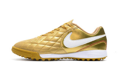 Nike Tiempox Finale 10R TF Low-Tops Soccer Shoes - Gold/White