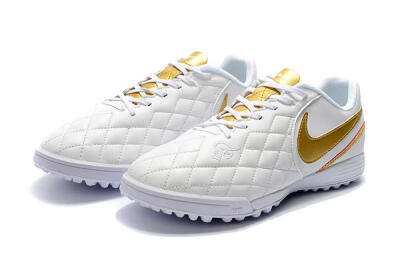 Nike Tiempox Finale 10R TF Low-Tops Soccer Shoes - White/Gold/Red