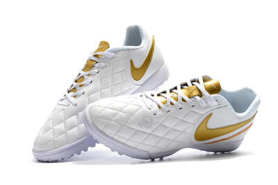 Nike Tiempox Finale 10R TF Low-Tops Soccer Shoes - White/Gold/Red