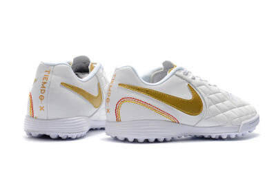 Nike Tiempox Finale 10R TF Low-Tops Soccer Shoes - White/Gold/Red