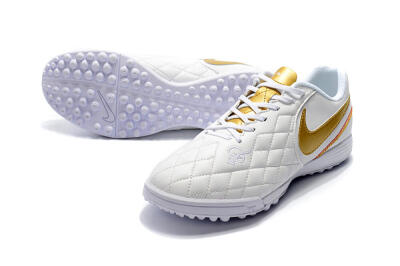 Nike Tiempox Finale 10R TF Low-Tops Soccer Shoes - White/Gold/Red