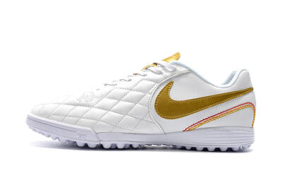 Nike Tiempox Finale 10R TF Low-Tops Soccer Shoes - White/Gold/Red