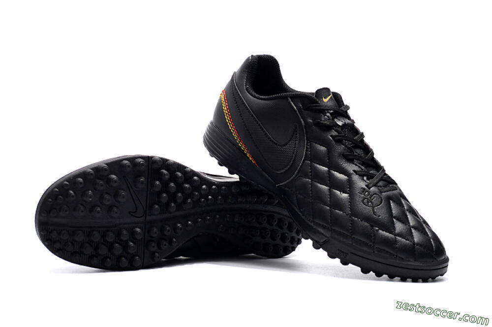 Nike Tiempox Finale 10R TF Low-Tops Soccer Shoes - Black/Red/Yellow 4