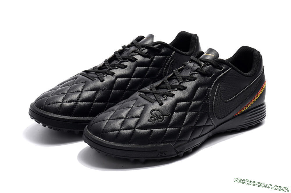 Nike Tiempox Finale 10R TF Low-Tops Soccer Shoes - Black/Red/Yellow 5