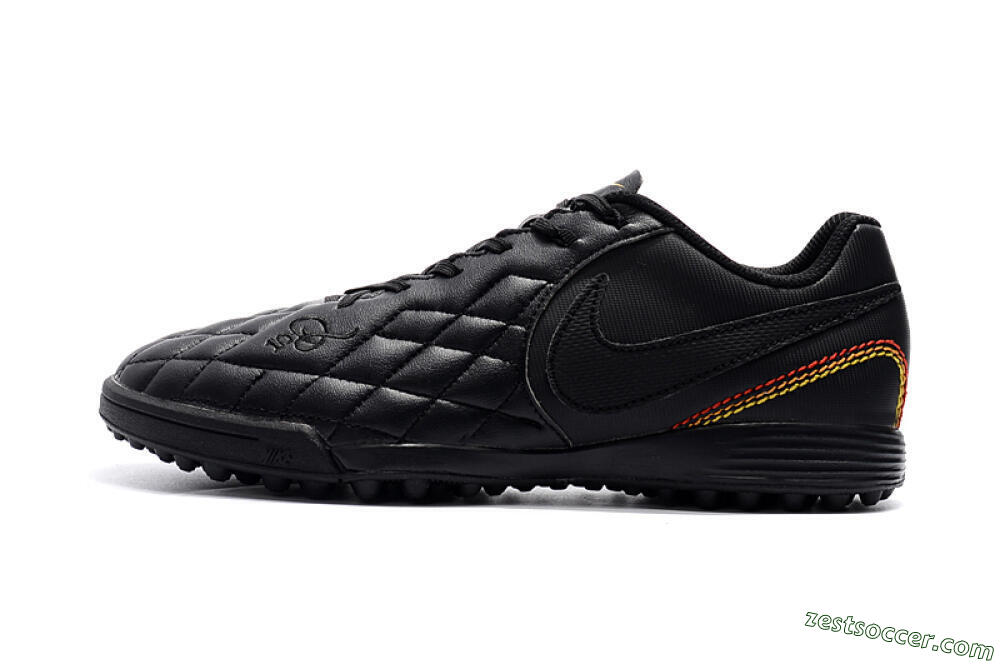 Nike Tiempox Finale 10R TF Low-Tops Soccer Shoes - Black/Red/Yellow 2