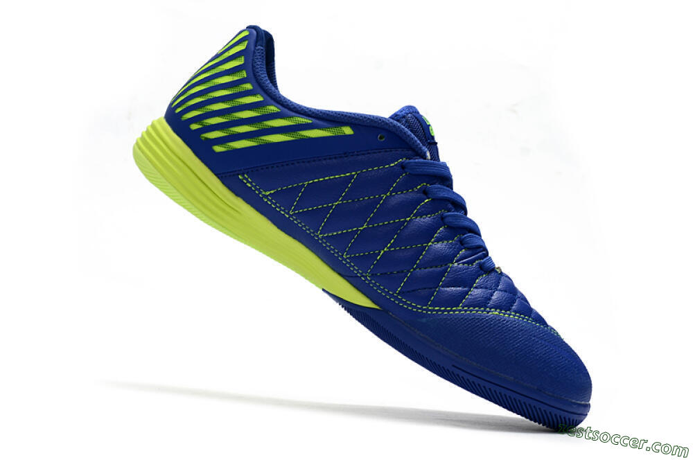 Nike Lunar Gato 2 IC Low-Tops Soccer Shoes - Blue/Yellow/White 4