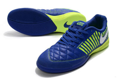 Nike Lunar Gato 2 IC Low-Tops Soccer Shoes - Blue/Yellow/White