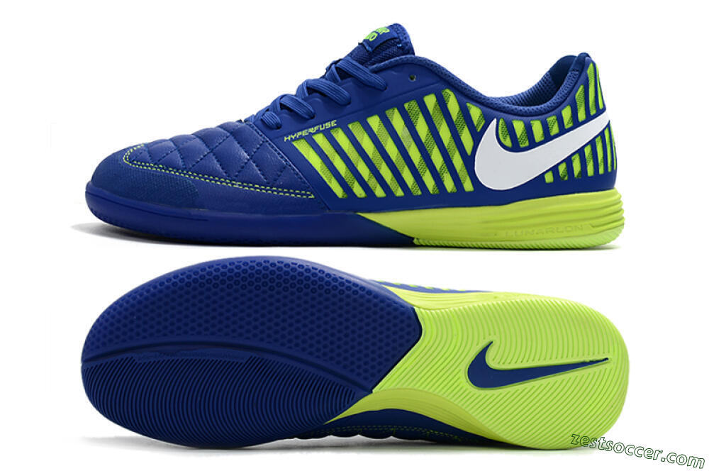 Nike Lunar Gato 2 IC Low-Tops Soccer Shoes - Blue/Yellow/White 1