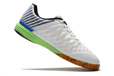 Nike Lunar Gato 2 IC Low-Tops Soccer Shoes - White/Black/Blue/Yellow