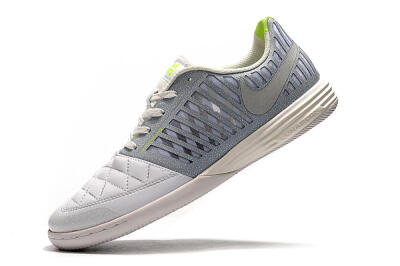 Nike Lunar Gato 2 IC Low-Tops Soccer Shoes - White/Grey/Silver