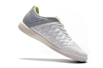 Nike Lunar Gato 2 IC Low-Tops Soccer Shoes - White/Grey/Silver