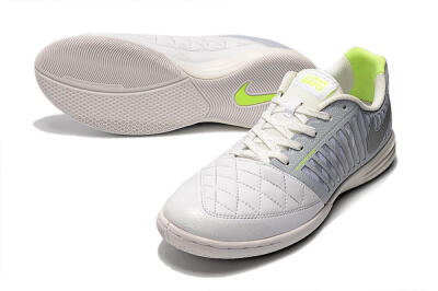 Nike Lunar Gato 2 IC Low-Tops Soccer Shoes - White/Grey/Silver